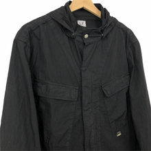 Load image into Gallery viewer, C.P Company Black Goggle Hooded Overshirt - Double Extra Large (XXL) PTP 23.5"