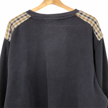 Load image into Gallery viewer, Aquascutum Navy / Check Crew Neck Sweater - Double Extra Large (XXL) PTP 25.75"