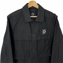 Load image into Gallery viewer, Ma.Strum Black Multi Pocket Button Up Overshirt - Small (S) PTP 20.75"