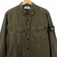 Load image into Gallery viewer, Stone Island Khaki Button Up Overshirt - Medium (M) PTP 20"