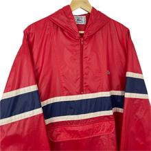 Load image into Gallery viewer, Vintage Red Lacoste Izod Half Zip Cagoule - Large (L) PTP 25"