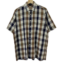 Load image into Gallery viewer, Aquascutum Block Check Short Sleeved Shirt - Medium (M) PTP 23.5"