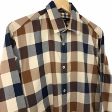 Load image into Gallery viewer, Aquascutum Block Check Long Sleeved Shirt - Small (S) PTP 20.25"