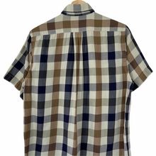 Load image into Gallery viewer, Aquascutum Block Check Short Sleeved Shirt - Small (S) PTP 21.25"