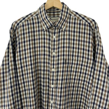 Load image into Gallery viewer, Aquascutum House Check Long Sleeved Shirt - Large (L) PTP 25"