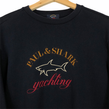 Load image into Gallery viewer, Paul and Shark Navy Embroidered Logo Crew Neck Sweater - Medium (M) PTP 20.5"