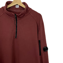 Load image into Gallery viewer, C.P Company Burgundy Half Zip Lens Pullover - Triple Extra Large (XXXL) PTP 26.5"