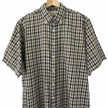 Load image into Gallery viewer, Aquascutum House Check Short Sleeved Shirt - Large (L) PTP 25.25"