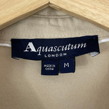 Load image into Gallery viewer, Aquascutum Beige / House Check Short Sleeved Polo - Medium (M) PTP 21"