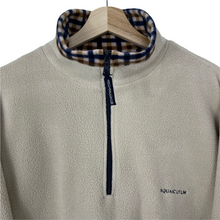 Load image into Gallery viewer, Aquascutum Cream Half Zip Pullover Fleece - Medium (M) PTP 24.75"