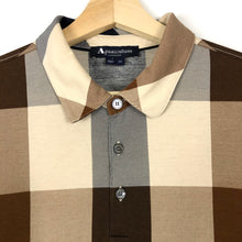Load image into Gallery viewer, Aquascutum Block Check Short Sleeved Polo - Medium (M) PTP 20.25"