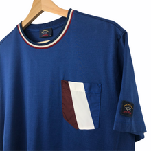 Load image into Gallery viewer, Paul and Shark Blue Short Sleeved Pocket Logo T-Shirt - Medium (M) PTP 19.75"