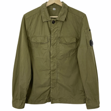 Load image into Gallery viewer, C.P Company Khaki Green Button Up Lens Overshirt - Small (S) PTP 19.25"