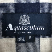 Load image into Gallery viewer, Aquascutum Flannel Block Check Long Sleeved Shirt - Medium (M) PTP 20.25"