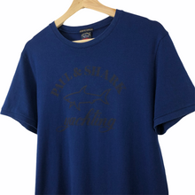 Load image into Gallery viewer, Paul and Shark Blue Short Sleeved Logo T-Shirt - Medium (M) PTP 19.5"