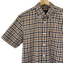 Load image into Gallery viewer, Aquascutum House Check Short Sleeved Shirt - Large (L) PTP 21"