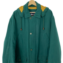 Load image into Gallery viewer, Vintage Paul and Shark Green Multi Pocket Silk Jacket - Large (L) PTP 27"
