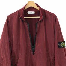 Load image into Gallery viewer, Stone Island Burgundy Nylon Metal Half Zip Smock - Double Extra Large (XXL) PTP 26.5"