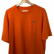 Load image into Gallery viewer, Lacoste Orange Short Sleeved Logo T-Shirt - Large (L) PTP 22.5"