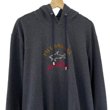 Load image into Gallery viewer, Paul and Shark Grey Embroidered Logo Hoody - Triple Extra Large (XXXL) PTP 24.5"