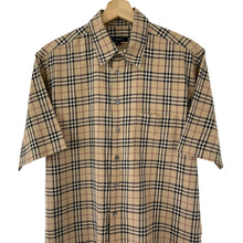 Load image into Gallery viewer, Burberry Nova Check Short Sleeved Shirt - Medium (M) PTP 22"