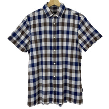 Load image into Gallery viewer, Aquascutum Block Check Short Sleeved Shirt - Small (S) PTP 20"
