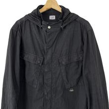 Load image into Gallery viewer, C.P Company Black Goggle Hooded Overshirt - Double Extra Large (XXL) PTP 24"