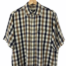 Load image into Gallery viewer, Aquascutum Block Check Short Sleeved Shirt - Medium (M) PTP 24.5"