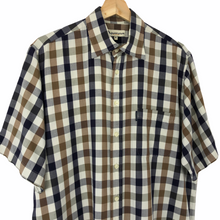 Load image into Gallery viewer, Aquascutum Block Check Short Sleeved Shirt - Medium (M) PTP 24.5"
