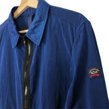 Load image into Gallery viewer, Paul and Shark Blue Nylon Shimmer Overshirt - Medium (M) PTP 21.25"