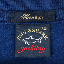 Load image into Gallery viewer, Paul and Shark Blue Crew Neck Logo Sweater - Triple Extra Large (XXXL) PTP 25.25"
