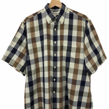 Load image into Gallery viewer, Aquascutum Block Check Short Sleeved Shirt - Large (L) PTP 24.5"