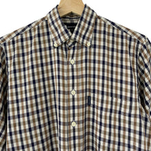 Load image into Gallery viewer, Aquascutum House Check Short Sleeved Shirt - Small (S) PTP 20"