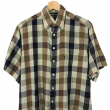 Load image into Gallery viewer, Aquascutum Block Check Short Sleeved Shirt - Medium (M) PTP 23"