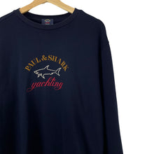 Load image into Gallery viewer, Paul and Shark Navy Embroidered Logo Crew Neck Sweater - Double Extra Large (XXL) PTP 24.5"