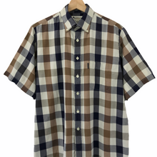 Load image into Gallery viewer, Aquascutum Block Check Short Sleeved Shirt - Medium (M) PTP 23.75"
