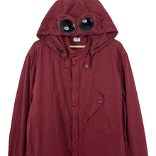 Load image into Gallery viewer, C.P Company Burgundy Goggle Hooded Overshirt - Triple Extra Large (XXXL) PTP 24"