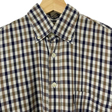Load image into Gallery viewer, Aquascutum House Check Short Sleeved Shirt - Small (S) PTP 21.5"