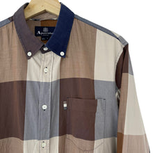 Load image into Gallery viewer, Aquascutum Block Check Long Sleeved Shirt - Large (L) PTP 22.75"
