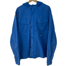 Load image into Gallery viewer, C.P Company Blue Goggle Hooded Overshirt - Triple Extra Large (XXXL) PTP 26"