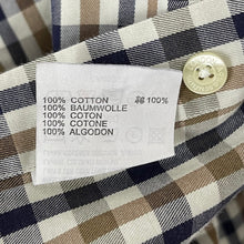 Load image into Gallery viewer, Aquascutum House Check Long Sleeved Shirt - Large (L) PTP 25"