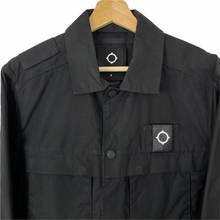 Load image into Gallery viewer, Ma.Strum Black Multi Pocket Button Up Overshirt - Small (S) PTP 20.75"