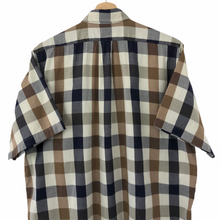 Load image into Gallery viewer, Aquascutum Block Check Short Sleeved Shirt - Medium (M) PTP 23.75"