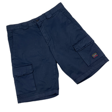 Load image into Gallery viewer, Paul and Shark Navy Bermuda Cargo Shorts - W 34"