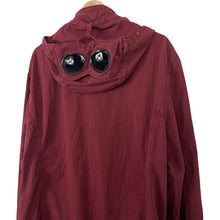 Load image into Gallery viewer, C.P Company Burgundy Goggle Hooded Overshirt - Triple Extra Large (XXXL) PTP 24"
