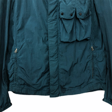Load image into Gallery viewer, C.P Company Emerald Nylon Shimmer Multi Pocket Goggle Jacket - 52 PTP 23.25"