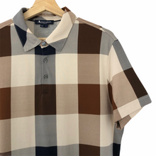 Load image into Gallery viewer, Aquascutum Block Check Short Sleeved Polo - Large (L) PTP 20.75"