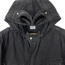 Load image into Gallery viewer, C.P Company Black Goggle Hooded Overshirt - Large (L) PTP 21.5"