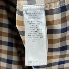 Load image into Gallery viewer, Aquascutum House Check Long Sleeved Shirt - Large (L) PTP 21.5"