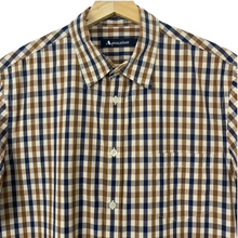 Load image into Gallery viewer, Aquascutum House Check Short Sleeved Shirt - Large (L) PTP 20.25"